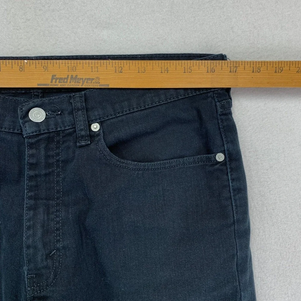 Levi's Jeans 505 Mens 34x30 Black Denim‎ Regular Straight Zipper Fly Retro Work